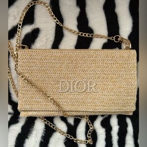 Dior clutch w/ detachable chain